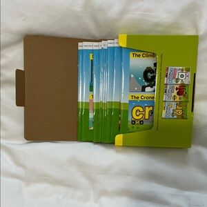 Children's Book Set with Green and Brown Case